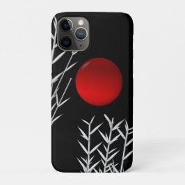 Capa Para iPhone 11 Pro Vermelho-sol preto branco