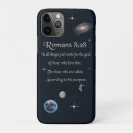 Capa Para iPhone 11 Pro versículo bíblico cristão Romanos 8:28
