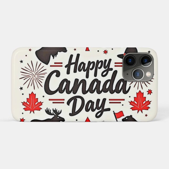 Capa Para iPhone 11 Pro Vibes do Dia do Canadá (Verso (horizontal))