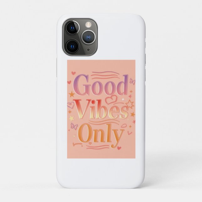 Capa Para iPhone 11 Pro Vibrações para um bom dia (Verso)