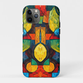 Capa Para iPhone 11 Pro Vibrant Dreams Geometry – Bold Modern Abstract Art