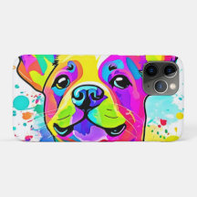 Vibrant Frenchie Bulldog Puppy Art