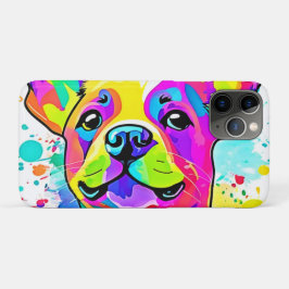 Capa Para iPhone 11 Pro Vibrant Frenchie Bulldog Puppy Art