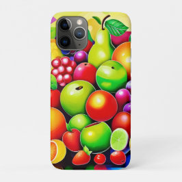 Capa Para iPhone 11 Pro Vibrant Fruta Medley Art