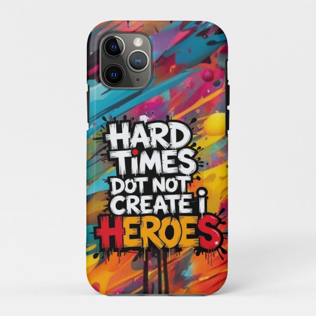 Capa Para iPhone 11 Pro Vibrant Gradient Typographical Create Heroes  (Verso)