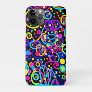 Capa Para iPhone 11 Pro Vibrant Neon Pattern Art Design