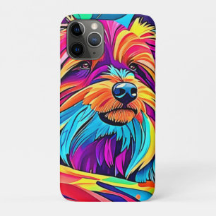 Capa Para iPhone 11 Pro Vibrant Yorkie Pop Art