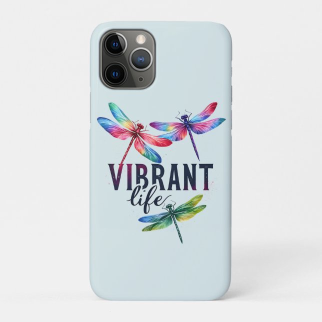 Capa Para iPhone 11 Pro Vida Vibrante - Dragonista Artístico (Verso)