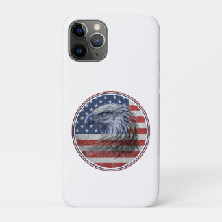 Capa Para iPhone 11 Pro Vintage Distressed American Flag Eagle 