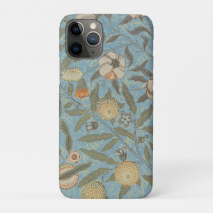 Capa Para iPhone 11 Pro Vintage Floral William Morris Fruta Blue Floral