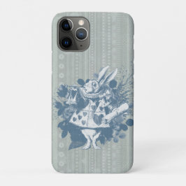 Capa Para iPhone 11 Pro Vintage Wonderland White Rabbit Herald