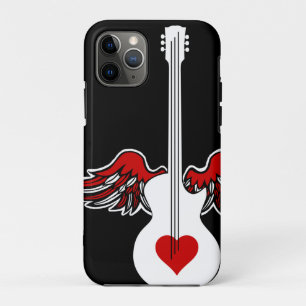 Capa Para iPhone 11 Pro Violão de Coração Voador