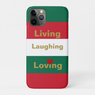 Capa Para iPhone 11 Pro Vivendo, Rindo, Amando