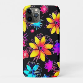 Capa Para iPhone 11 Pro Vivid Neon Floral