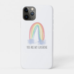 Capa Para iPhone 11 Pro Você é meu arco-íris pintado à aguarela sol 