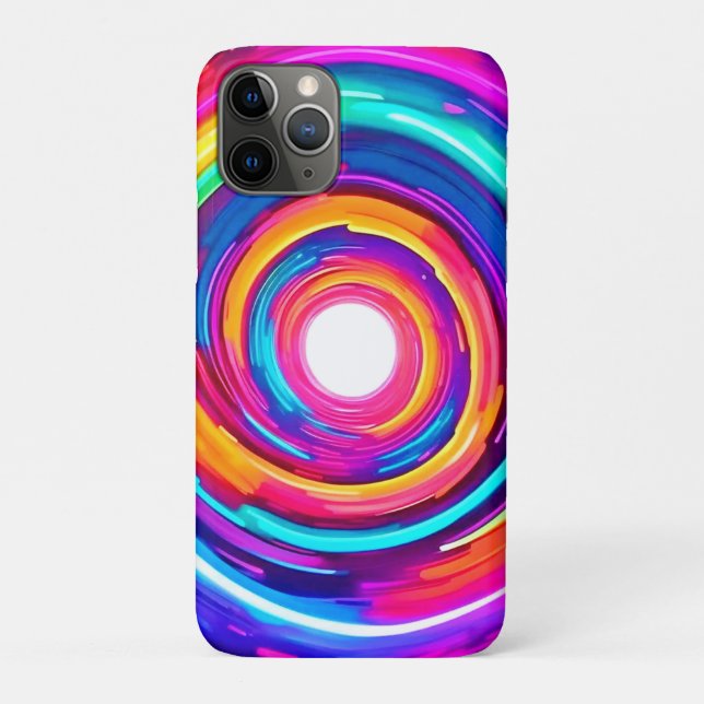 Capa Para iPhone 11 Pro Vórtex de cor: Design dinâmico (Verso)