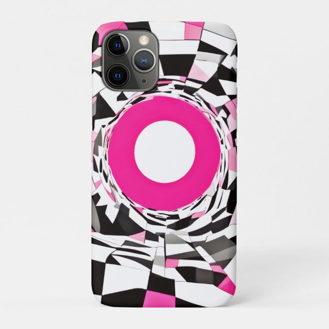 Capa Para iPhone 11 Pro Vórtex Rosa: Uma Descida Verificada (Verso)