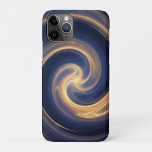 Capa Para iPhone 11 Pro Vórtice Cósmico de Luz Dourada