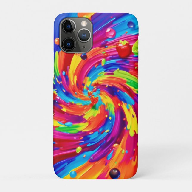 Capa Para iPhone 11 Pro Vórtice Fruta colorida (Verso)