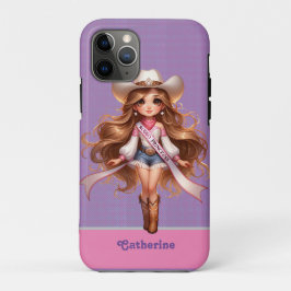 Capa Para iPhone 11 Pro Western Cowgirl Rodeo Princess 1 Personalizada