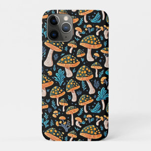 Capa Para iPhone 11 Pro Whimsical Wonder: Padrão de Cogumelos