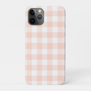 Capa Para iPhone 11 Pro Xadrez Búfalo Rosa Pastel