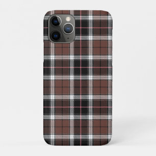 Capa Para iPhone 11 Pro Xadrez Marrom