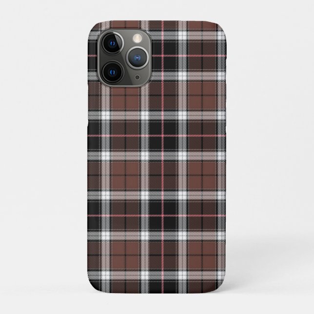 Capa Para iPhone 11 Pro Xadrez Marrom (Verso)