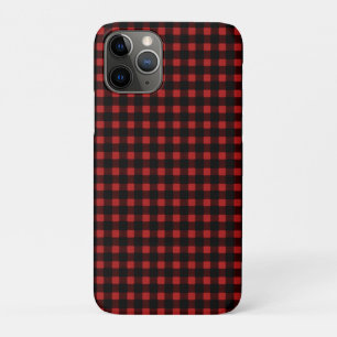 Capa Para iPhone 11 Pro Xadrez preta vermelha do búfalo do inverno do