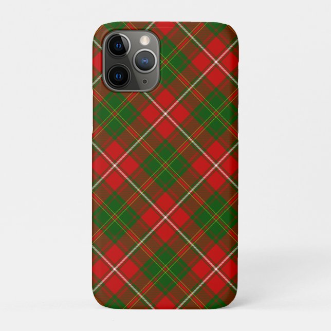 Capa Para iPhone 11 Pro Xadrez verde-tartan (Verso)