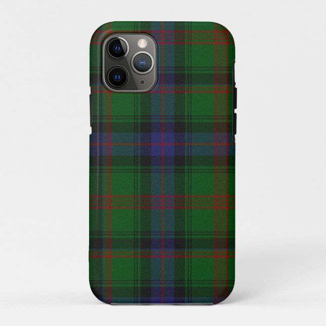 Capa Para iPhone 11 Pro Xadrez verde-tartan Park (Verso)