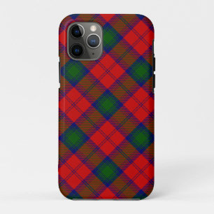 Capa Para iPhone 11 Pro Xadrez verde-vermelha Lindsay tartan