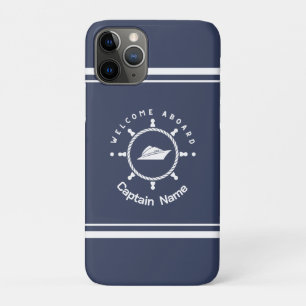 Capa Para iPhone 11 Pro Yacht club Marinho Náutico