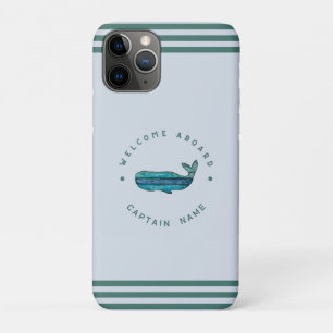 Capa Para iPhone 11 Pro Yacht clube de ancoragem náutica Marinho azul à ve