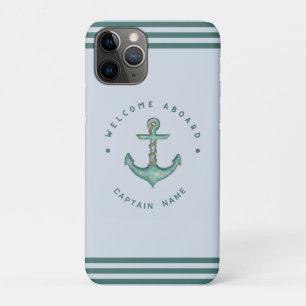 Capa Para iPhone 11 Pro Yacht clube de ancoragem náutica Marinho azul à ve