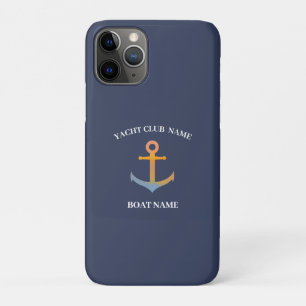 Capa Para iPhone 11 Pro Yacht clube de iate de Âncora Azul marina