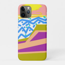 Capa Para iPhone 11 Pro Yacht Púrpura Amarelo-Cor-de-rosa