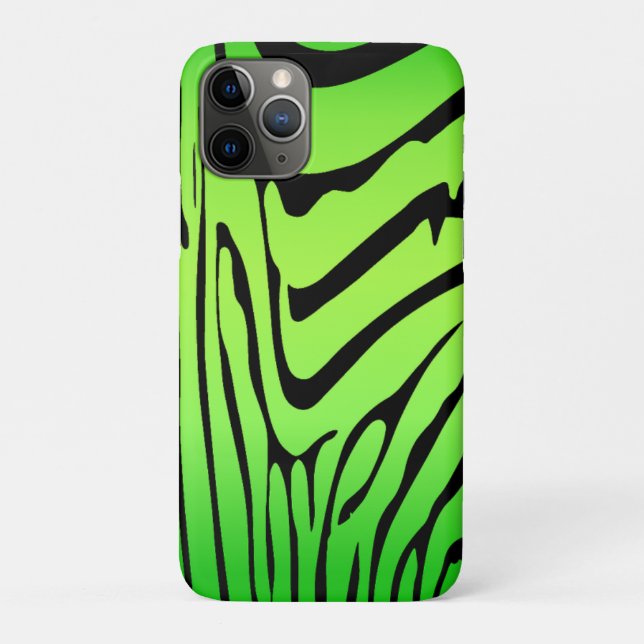 Capa Para iPhone 11 Pro Zesty Zebra Green (Verso)