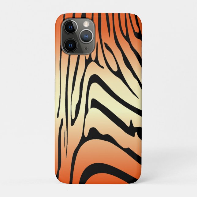 Capa Para iPhone 11 Pro Zesty Zebra Orange (Verso)
