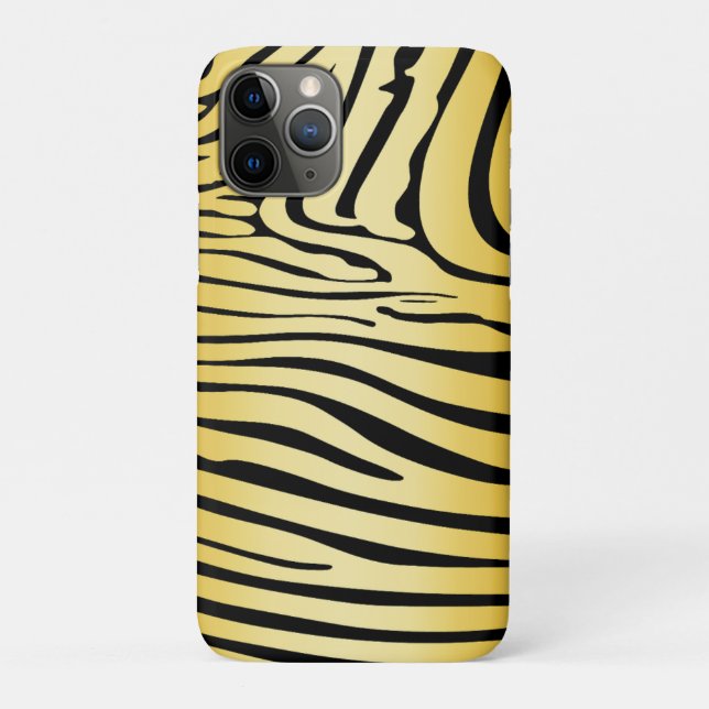 Capa Para iPhone 11 Pro Zesty Zebra Yellow (Verso)