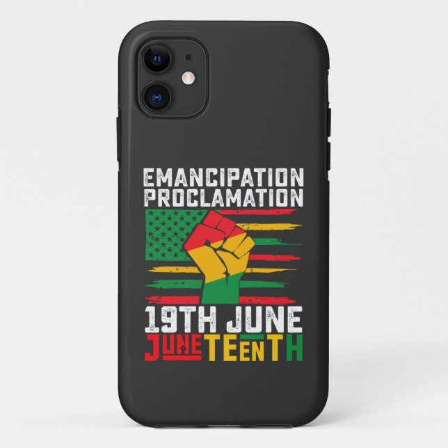 Capa Para iPhone 11 Proclamação de Emancipação do Juneteenth Liberdade (Verso)