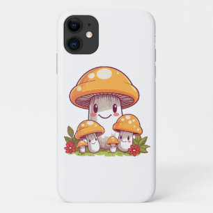 Capa Para iPhone 11 Procurando cogumelos, estilo kawaii feliz