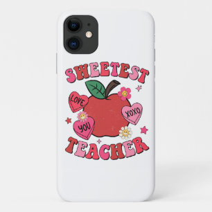 Capa Para iPhone 11 Professor Mais Doce Dia dos Namorados Corações