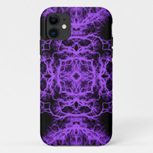 Capa Para iPhone 11 Projeto preto e roxo gótico