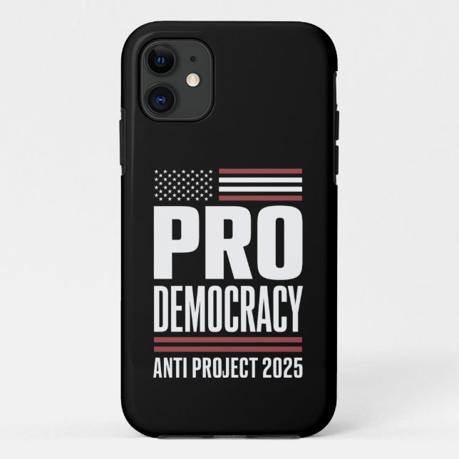 Capa Para iPhone 11 Projeto Pro Democracy Anti 2025 Trump 2025 (Verso)