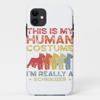 Capa Para iPhone 11 Proprietário de Cachorro Schnauzer Humano