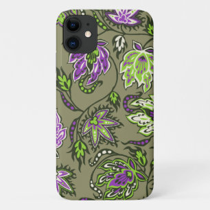 Capa Para iPhone 11 Protea Batik Hawaiian Tropical Khaki