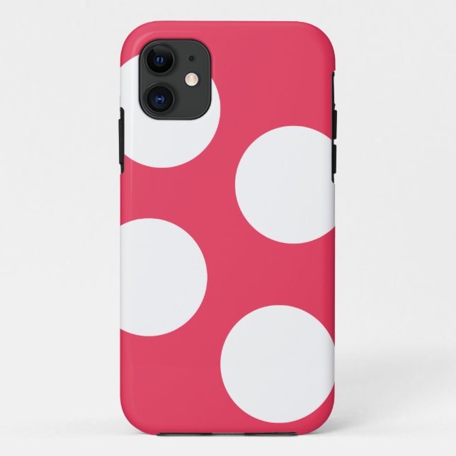 Capa Para iPhone 11 Proteção Ousada e Divertida com Pontos Vermelhos (Verso)