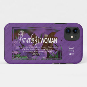 Capa Para iPhone 11 PROVERBS 31   Mais Do Que Roxo