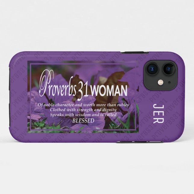Capa Para iPhone 11 PROVERBS 31 | Mais Do Que Roxo (Verso (horizontal))